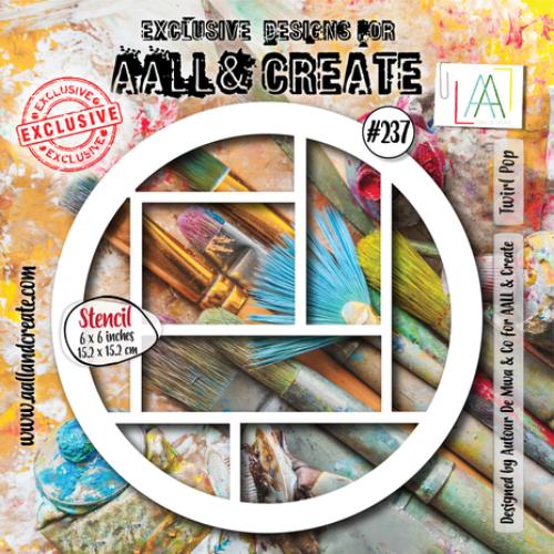 Aall & Create -  Stencil  -  Twirl Pop (AALL-PC-237)