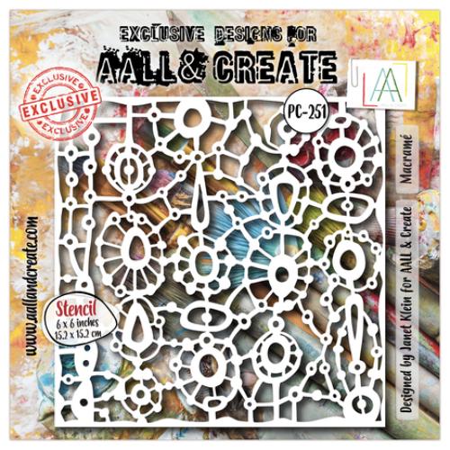 Aall and Create Retro Revival 6x6 Inch Stencil MacramŽ (AALL-PC-251)