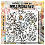 Aall and Create Petal Cipher 6x6 Inch Stencil Drip Pulse (AALL-PC-253)