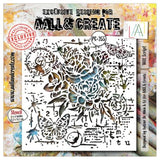 Aall and Create Petal Cipher 6x6 Inch Stencil Wilt Script (AALL-PC-255)