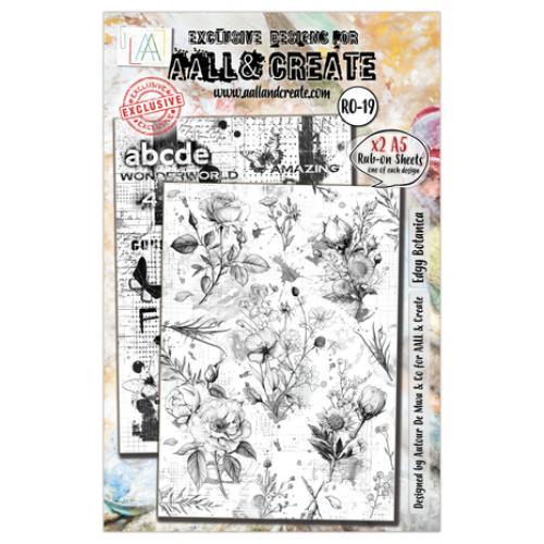 Aall and Create Whispering Botanica A5 Rub-Ons Edgy Botanica (AALL-RO-019)