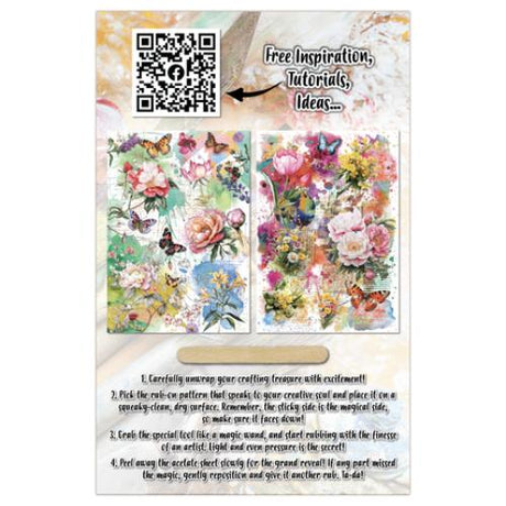 Aall and Create Radiant Florals A5 Rub-Ons Bloomscape (AALL-RO-025)