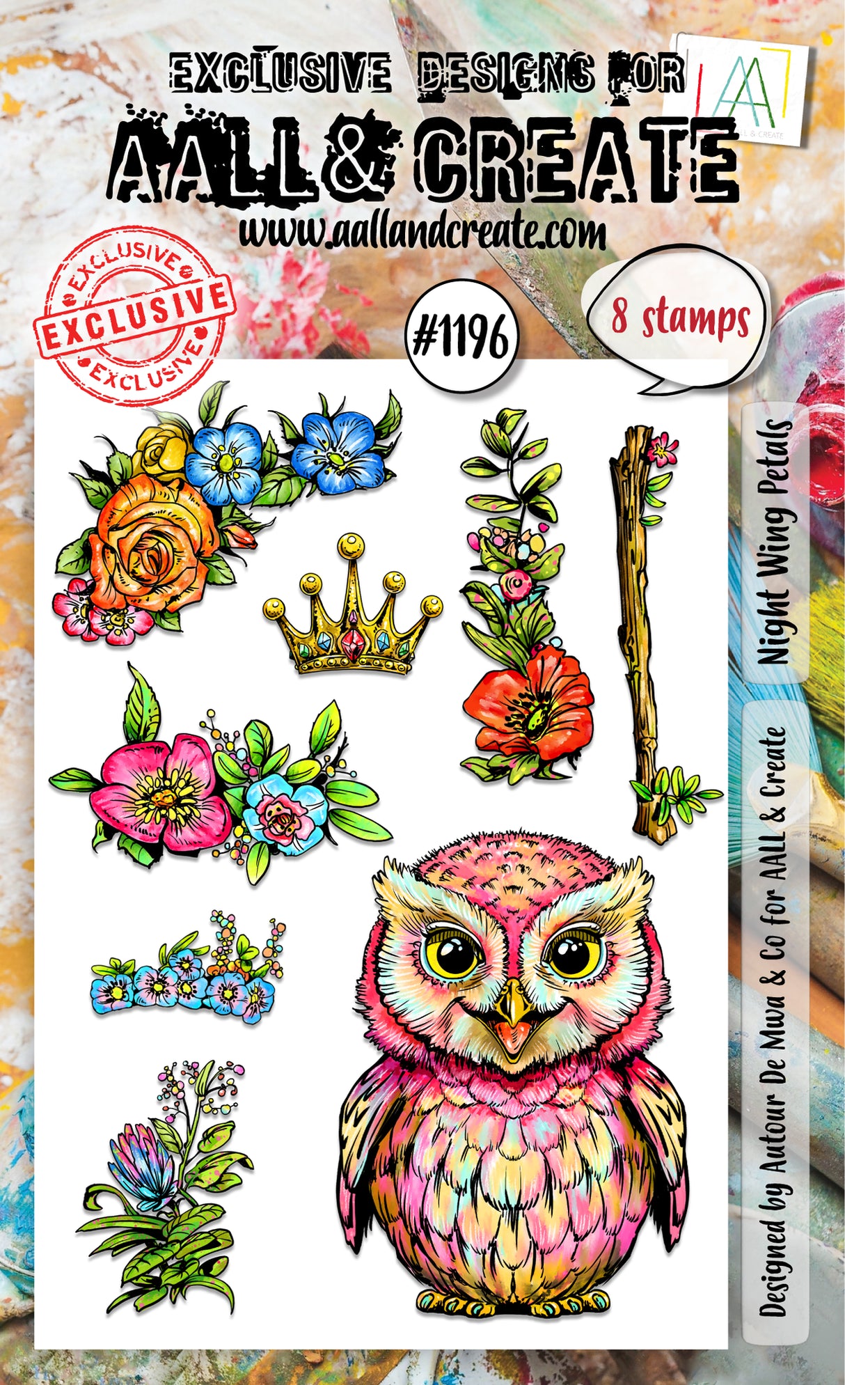 Aall and Create Stamp Set A6 Night Wing Petals (TP-1196)