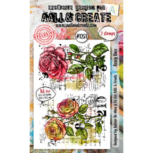 Aall & Create -  A6 Stamp Set  -  Rosey Daze (AALL-TP-1251)