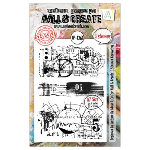 Aall and Create Celestial Marks A7 Stamp Set Stained Geometry (AALL-TP-1261)