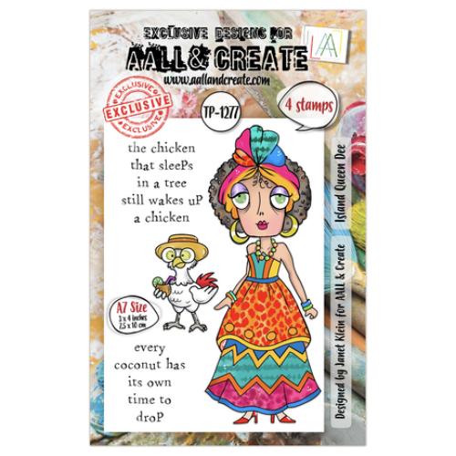 Aall and Create A Year in Bloom A7 Stamp Set Island Queen Dee (AALL-TP-1277)