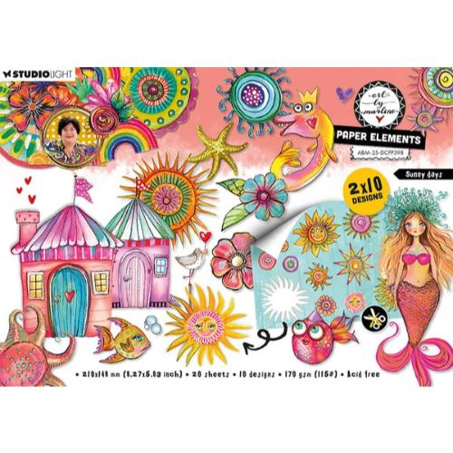Art By Marlene Sunny Days A5 Paper Elements (ABM-25-DCPP398)
