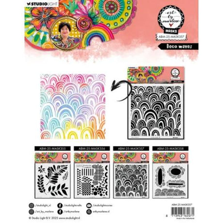 Art By Marlene Deco Waves Mask (ABM-25-MASK357)