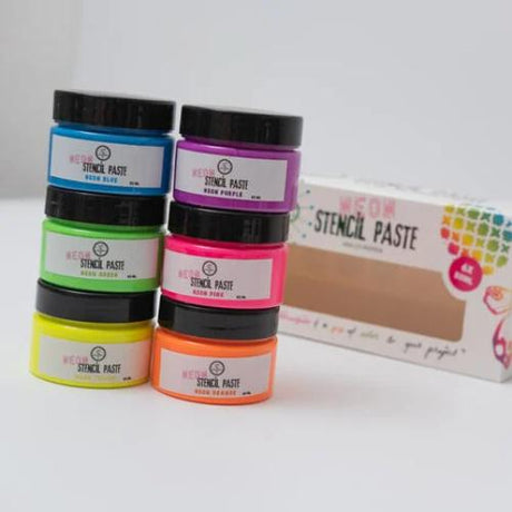 Art By Marlene Neon Stencil Paste 6x50ml (ABM-25-PASTE08)