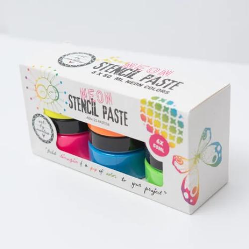 Art By Marlene Neon Stencil Paste 6x50ml (ABM-25-PASTE08)