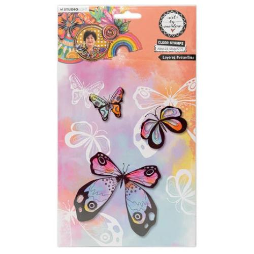 Art By Marlene Layered Butterflies Clear Stamps (ABM-25-STAMP779)