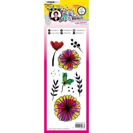 Art By Marlene Bold & Bright Clear Stamps Floral Simplicity (ABM-BB-STAMP122)