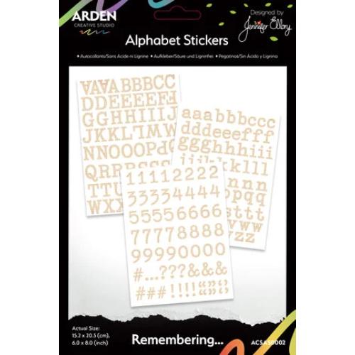 Arden Creative Studio Remembering - Alphabet Stickers (ACSAS0002)