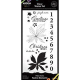Arden Creative Studio Maker Series 4x8 Inch Clear Stamp Set Festive Elements (ACSCS0013)