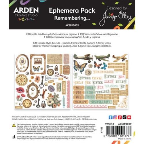 Arden Creative Studio Remembering - Ephemera Pack (100pcs) (ACSEP0009)