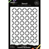 Arden Creative Studio Maker Series 6x8 Inch Stencil - Timeless Quatrefoil (ACSST0001)