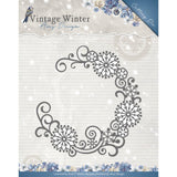 Find It Trading Amy Design Vintage Winter Die Snowflake Swirl Round