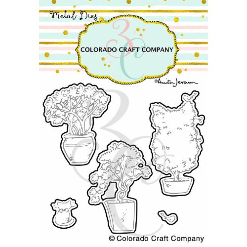 Colorado Craft Company - Anita Jeram~Topiaries & Kitten Dies