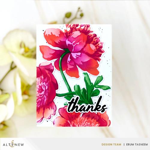 Altenew - Stencil Art: White Cap Peonies & Add-on Die Bundle