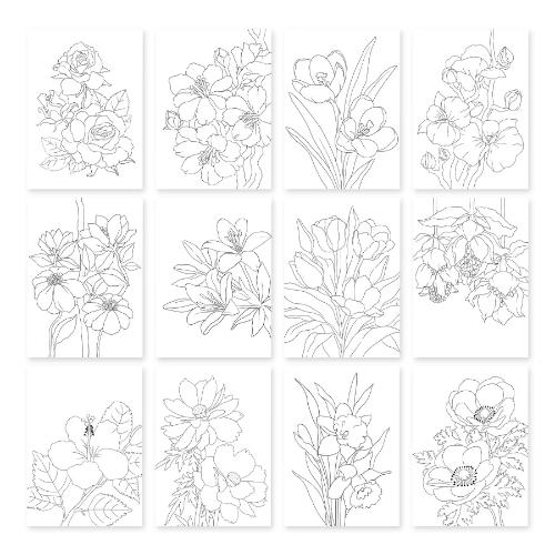 Altenew - Botanical Elegance: Capture the Colors of Nature Watercolor Coloring Book