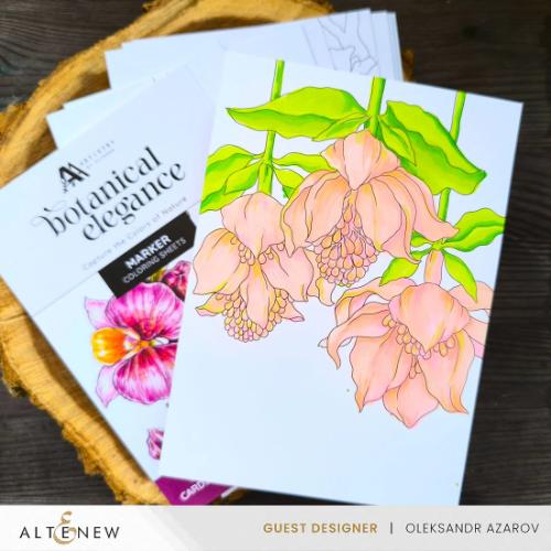 Altenew - Botanical Elegance: Capture the Colors of Nature Alcohol Marker Coloring Sheets