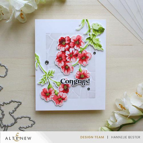 Altenew - Stencil Art: Painted Geraniums & Add-on Die Bundle