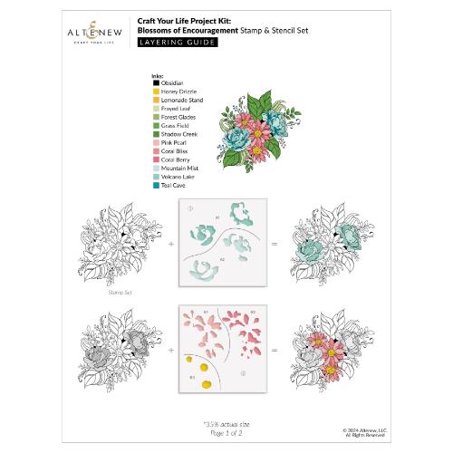 Altenew - Craft Your Life Project Kit: Blossoms of Encouragement - Postage as per Actual