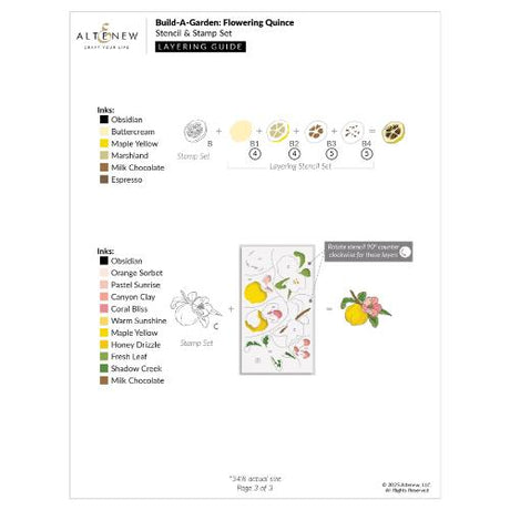 Altenew - Build-A-Garden: Flowering Quince & Add-on Die Bundle - Postage at per Actual