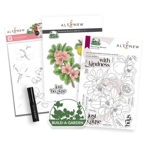 Altenew - Build-A-Garden: Flowering Quince & Add-on Die Bundle - Postage at per Actual