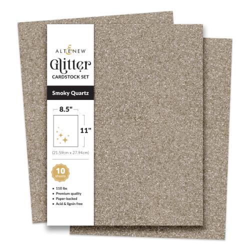 Altenew - Glitter Cardstock Set - Smoky Quartz (8.5x11, 10 sheets) - Postage as per Actual