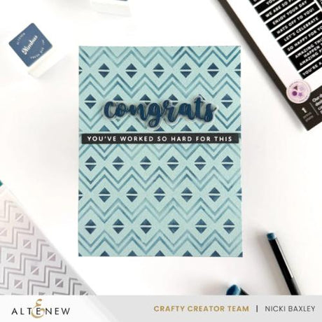 Altenew - Heritage Chevron Weaves Stencil