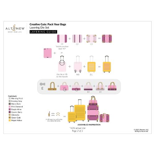 Altenew - Creative Cuts: Pack Your Bags Layering Die Set