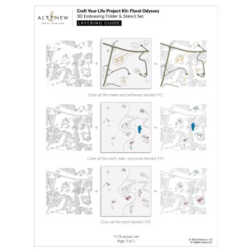 Altenew - Craft Your Life Project Kit: Floral Odyssey & Add-on Die Bundle - Postage as per Actual