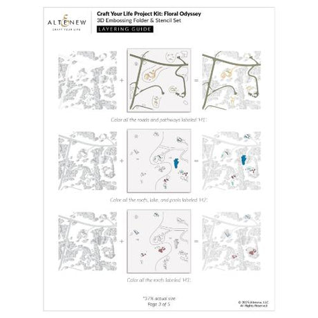 Altenew - Craft Your Life Project Kit: Floral Odyssey & Add-on Die Bundle - Postage as per Actual