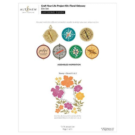 Altenew - Craft Your Life Project Kit: Floral Odyssey & Add-on Die Bundle - Postage as per Actual