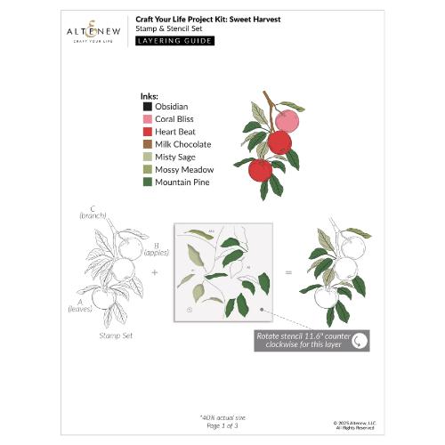 Altenew - Craft Your Life Project Kit: Sweet Harvest & Add-on Die Bundle - Postage as per Actual