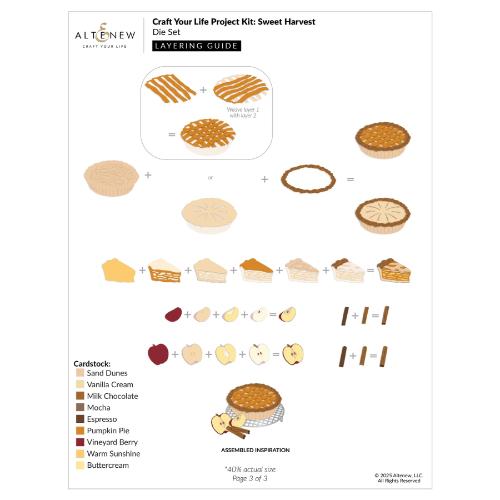Altenew - Craft Your Life Project Kit: Sweet Harvest & Add-on Die Bundle - Postage as per Actual
