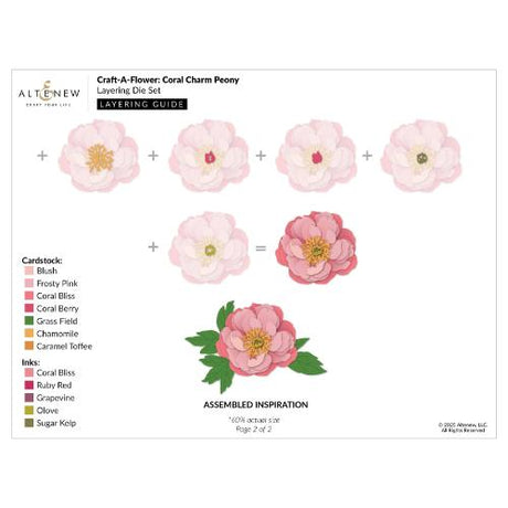 Altenew - Craft-A-Flower: Coral Charm Peony Layering Die Set