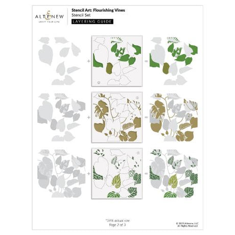Altenew - Stencil Art: Flourishing Vines Layering Stencil Set (6 in 1)