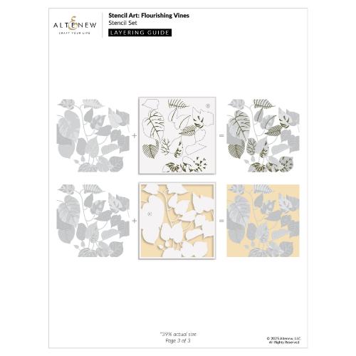 Altenew - Stencil Art: Flourishing Vines Layering Stencil Set (6 in 1)