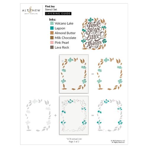 Altenew - Find Joy Layering Stencil Set (4 in 1)