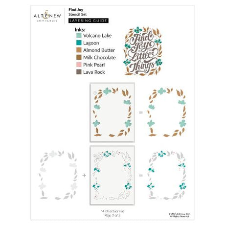 Altenew - Find Joy Layering Stencil Set (4 in 1)