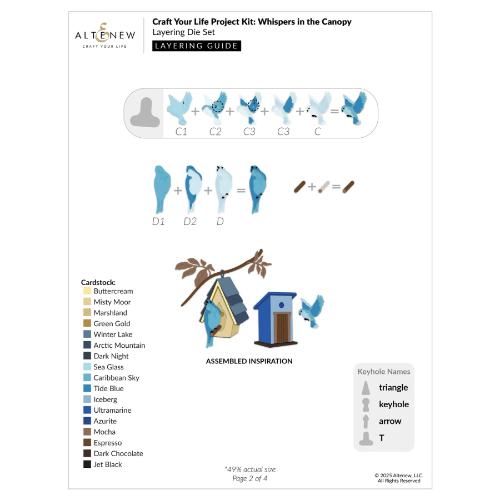 Altenew - Craft Your Life Project Kit: Whispers in the Canopy & Add-On Die Bundle - Postage as per Actual