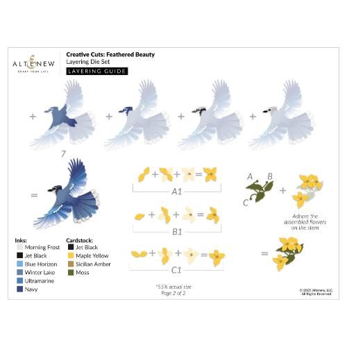 Altenew - Creative Cuts: Feathered Beauty Layering Die Set