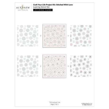 Altenew - Craft Your Life Project Kit: Stitched With Love & Add-On Die Bundle - Postage as per Actual