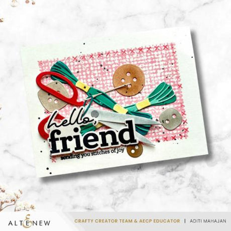 Altenew - Craft Your Life Project Kit: Stitched With Love & Add-On Die Bundle - Postage as per Actual
