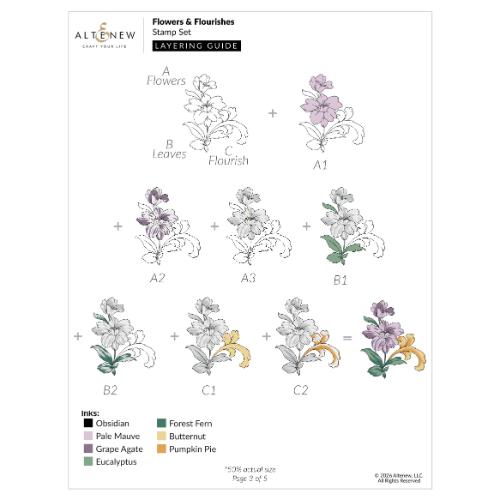 Altenew - Flowers & Flourishes - Complete Bundle - Postage as per Actual