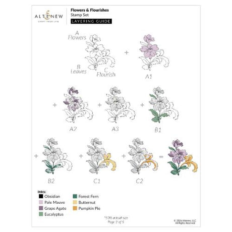 Altenew - Flowers & Flourishes - Complete Bundle - Postage as per Actual