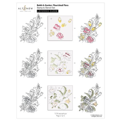 Altenew - Build-A-Garden: Flourished Flora & Add-On Die Bundle - Postage as per Actual