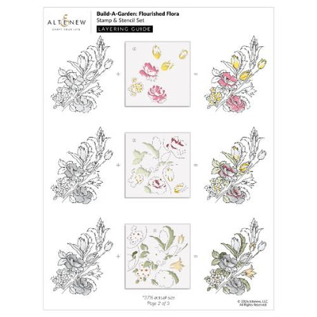 Altenew - Build-A-Garden: Flourished Flora & Add-On Die Bundle - Postage as per Actual